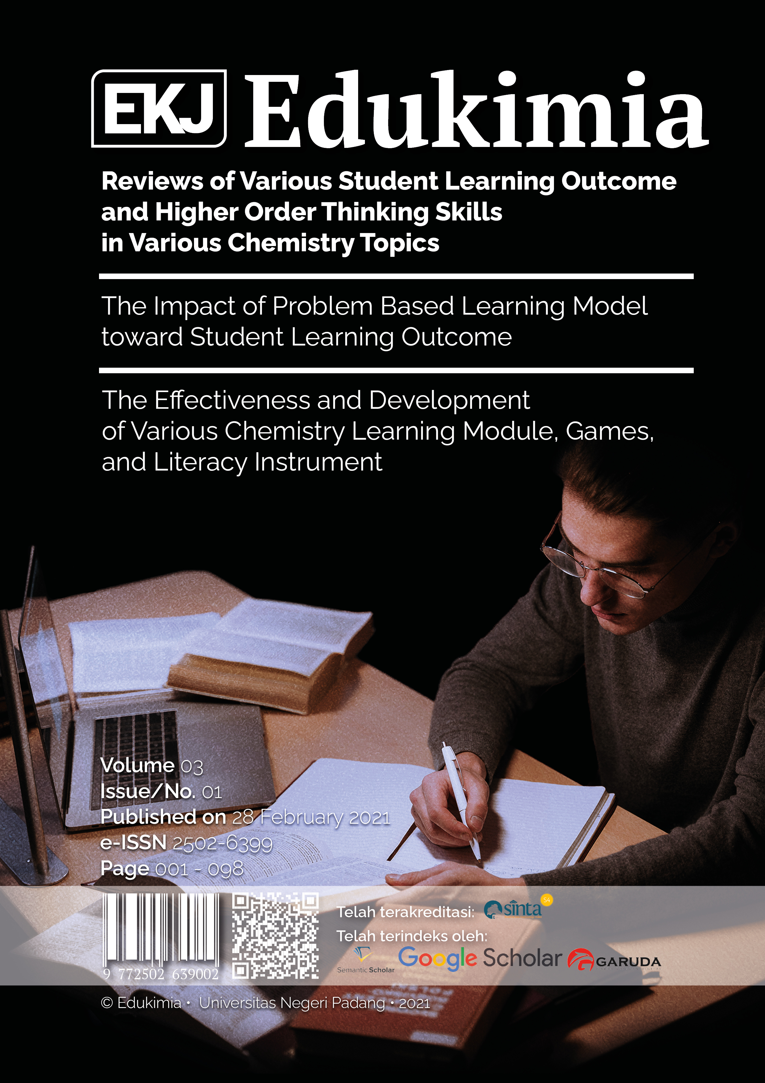 Front cover of Edukimia Vol 03 No 01